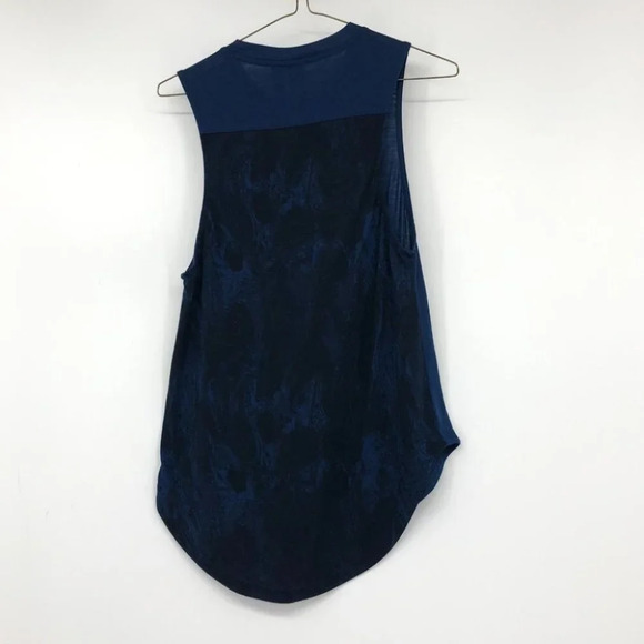 Adidas Navy Blue muscle tank top tie died draped back SP - Picture 13 of 14